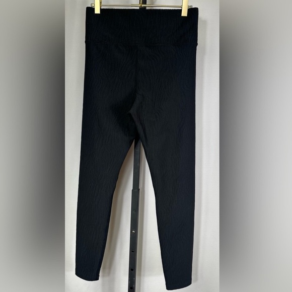 Cut The Frills Pants - CUT THE FRILLS HIGH WAIST LEGGING Small BLACK Matte Zebra Texture NWOT 131